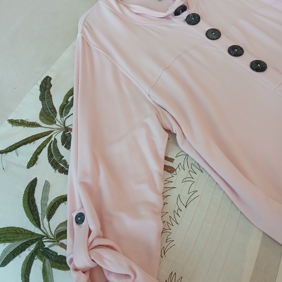 Ali Miles 3/4 sleeve top; soft pink; size xl - Picture 6 of 9